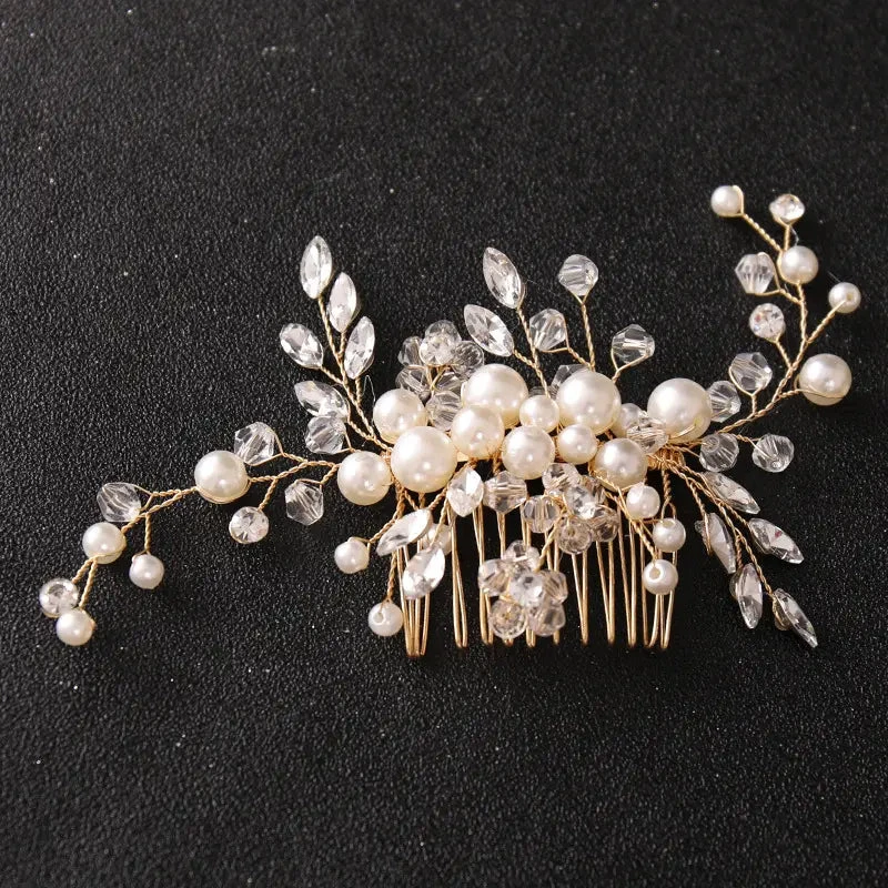 Pearl And Crystals Hair Comb(Pearl And Crystals Hair Comb) 2 Pearl And Crystals Hair Comb(Pearl And Crystals Hair Comb) - Image 2