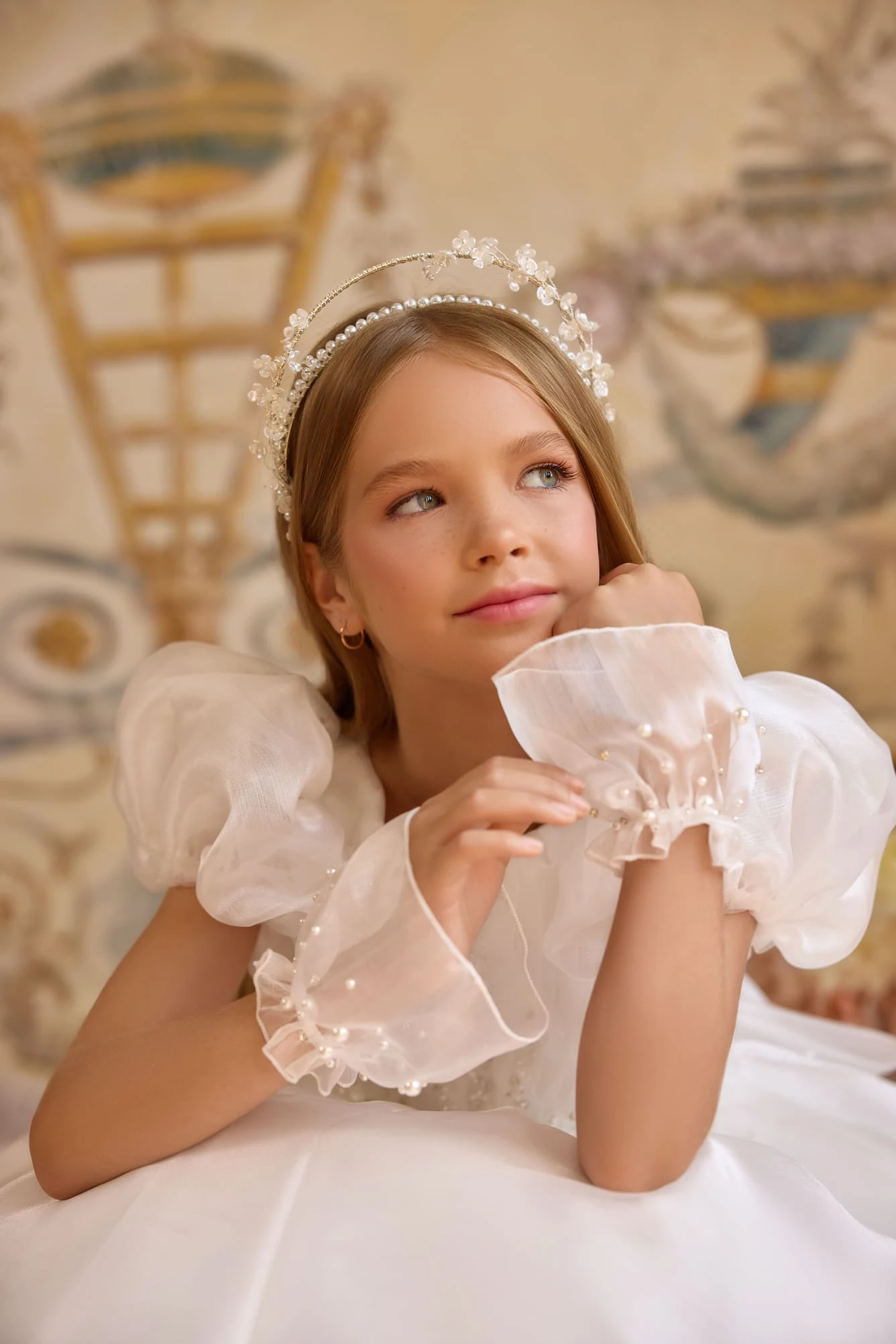 Pearl & Floral Halo Headband For Girls | Handmade Two-Tier Hairpiece For Communion & Weddings(Pearl Floral Halo Headband For Girls Handmade Two Tier Hairpiece For Communion Weddings) 1 Pearl & Floral Halo Headband For Girls | Handmade Two-Tier Hairpiece For Communion & Weddings(Pearl Floral Halo Headband For Girls Handmade Two Tier Hairpiece For Communion Weddings)