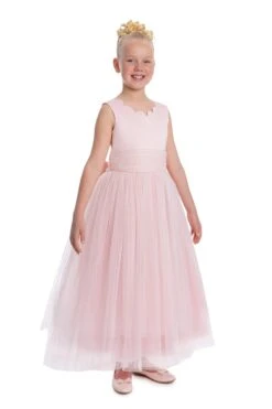 Pink Tulle Maxi Dress Long Tutu Dress For Girls(Pink Tulle Maxi Dress Long Tutu Dress For Girls) -Mia Bambina Store mia bambina boutique pink Long Tutu Dress for Girls 2