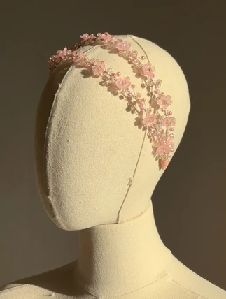 Pink Floral Communion Hairpiece – Double Headband For Girls(Pink Floral Communion Hairpiece Double Headband For Girls) 2 Pink Floral Communion Hairpiece – Double Headband For Girls(Pink Floral Communion Hairpiece Double Headband For Girls) - Image 2