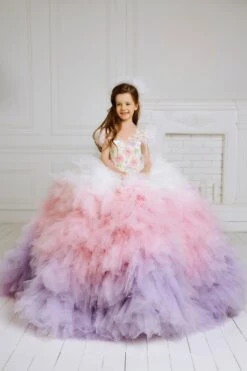 High End Cotton Candy Dress For Children Photography Prop And Birthdays(High End Cotton Candy Dress For Children Photography)