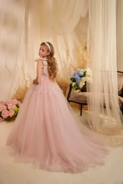 Timisoara Blush Tulle Flower Girl Dress(Timisoara Blush Tulle Flower Girl Dress) -Mia Bambina Store mia bambina boutique timisoara blush tulle flower girl dress 2