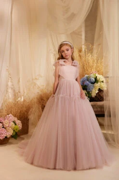 Timisoara Blush Tulle Flower Girl Dress(Timisoara Blush Tulle Flower Girl Dress)