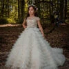 Veracruz Gold Lace Flower Girl Gown(Veracruz Gold Lace Flower Girl Gown)