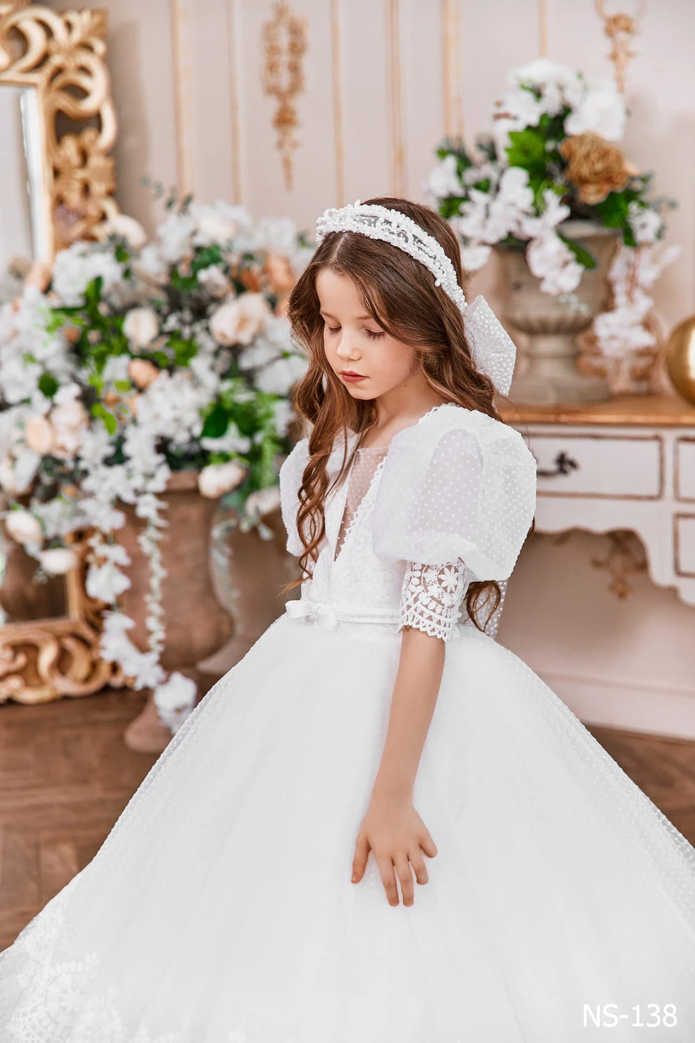 Vintage Style Ballgown For Flower Girl(Vintage Style Ballgown For Flower Girl) 2 Vintage Style Ballgown For Flower Girl(Vintage Style Ballgown For Flower Girl) - Image 2
