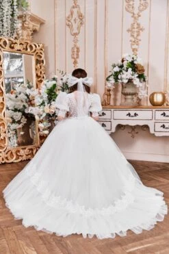 Vintage Style Ballgown For Flower Girl(Vintage Style Ballgown For Flower Girl) 7 Vintage Style Ballgown For Flower Girl(Vintage Style Ballgown For Flower Girl) -Mia Bambina Store mia bambina boutique vintage style ballgown for flower girl 3