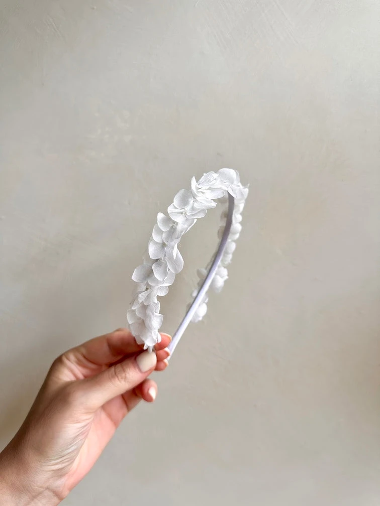 White Floral Hairpiece For Girls | Handmade First Communion & Flower Girl Headband(White Floral Hairpiece For Girls Handmade First Communion Flower Girl Headband) 3 White Floral Hairpiece For Girls | Handmade First Communion & Flower Girl Headband(White Floral Hairpiece For Girls Handmade First Communion Flower Girl Headband) - Image 3