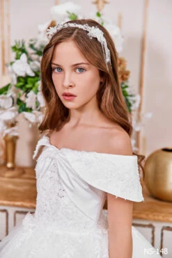 White Off The Shoulder Dress For Formal Event(White Off The Shoulder Dress For Formal Event) -Mia Bambina Store mia bambina boutique white off the shoulder dress for formal event 2