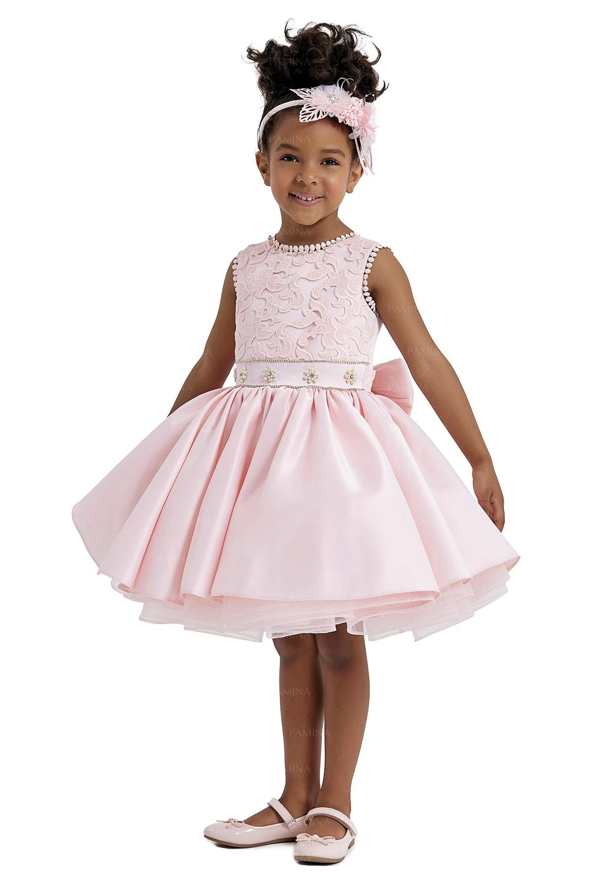 Pink Girls Dress Knee Length(Pink Girls Dress Knee Length) - Image 8