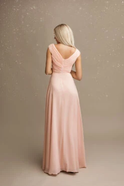 Opale - Long White Sleeveless Gown With Slit(Opale Long White Sleeveless Gown With Slit) -Mia Bambina Store opale long white sleeveless gown with slit 2