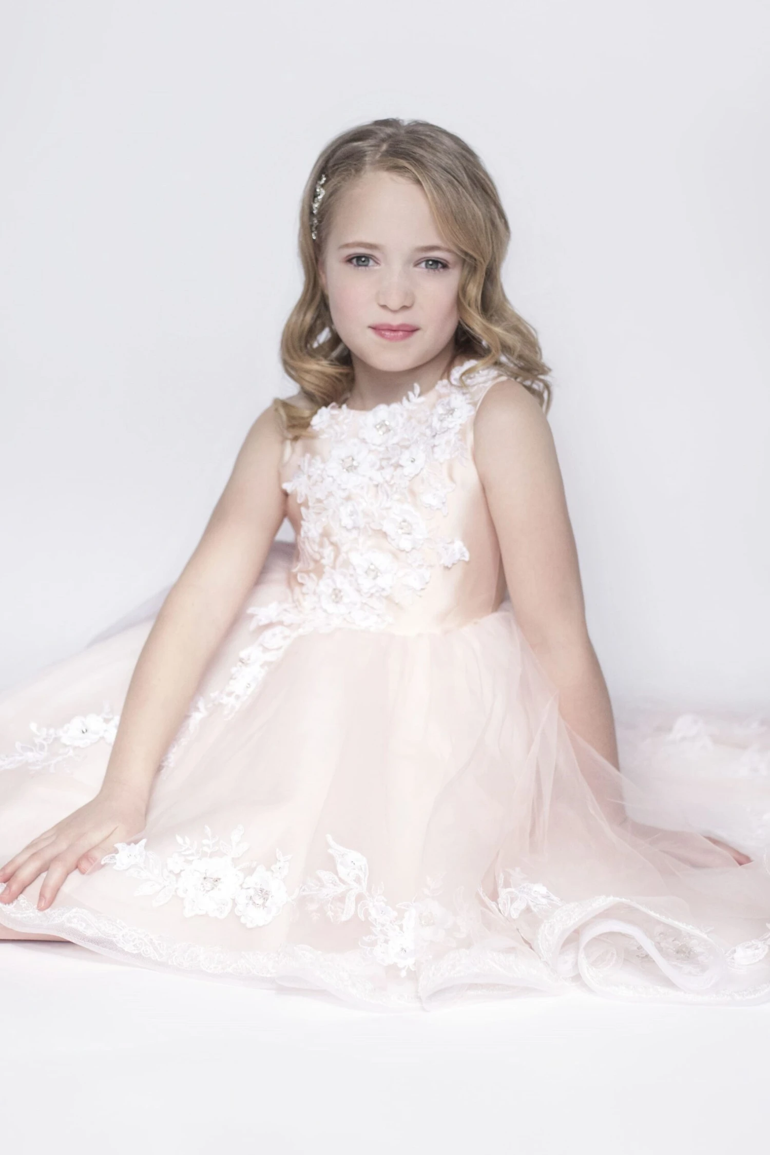 Valencia Blush High Low Dress In Size 7-8(Valencia Blush High Low Dress In Size 7 8) 1 Valencia Blush High Low Dress In Size 7-8(Valencia Blush High Low Dress In Size 7 8)