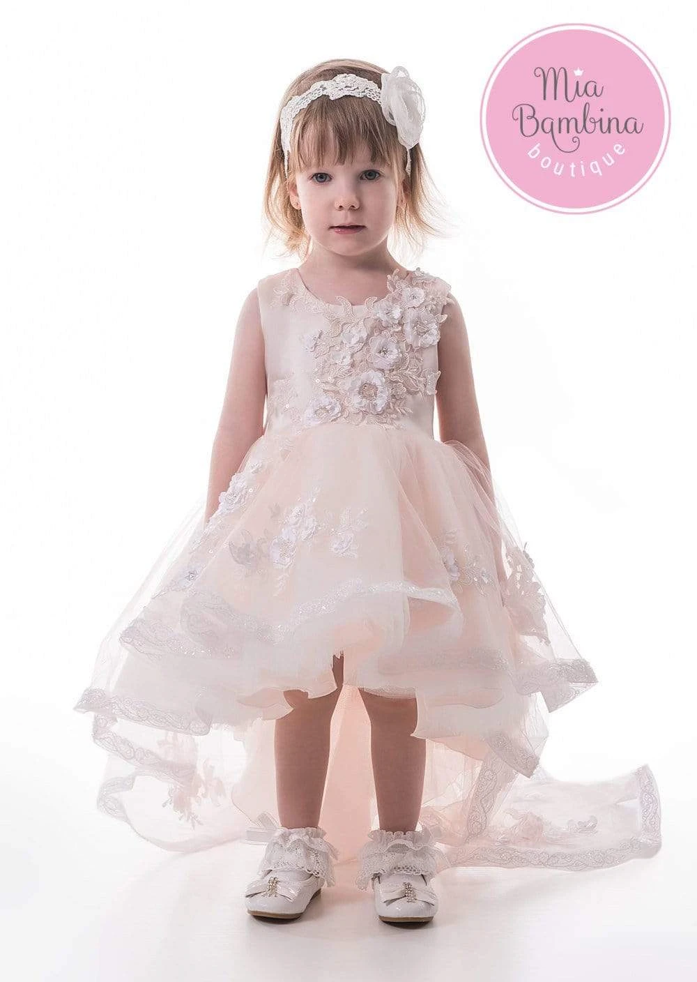 Valencia Blush High Low Dress In Size 7-8(Valencia Blush High Low Dress In Size 7 8) 4 Valencia Blush High Low Dress In Size 7-8(Valencia Blush High Low Dress In Size 7 8) - Image 4